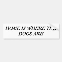 Hemmet är hundar. bildekal