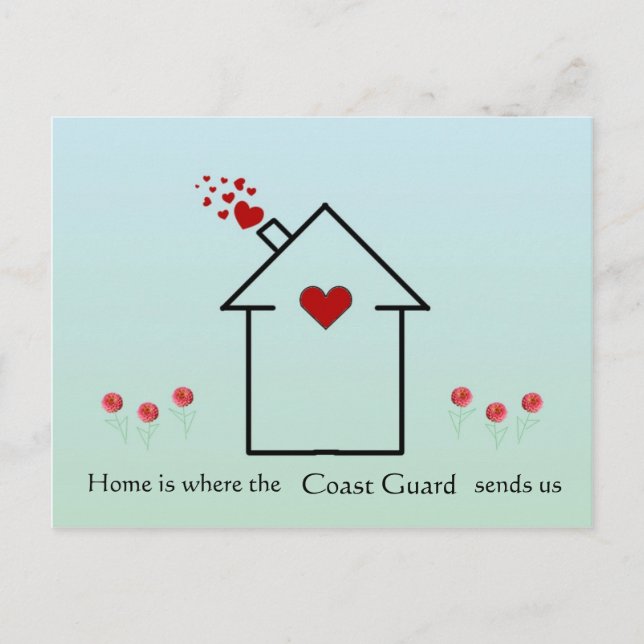 Hemmet är... meddelande vykort (Framsida)