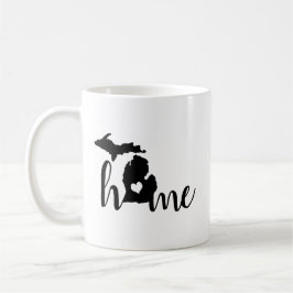 Hemmet är Michigan Silhouette Kaffemugg