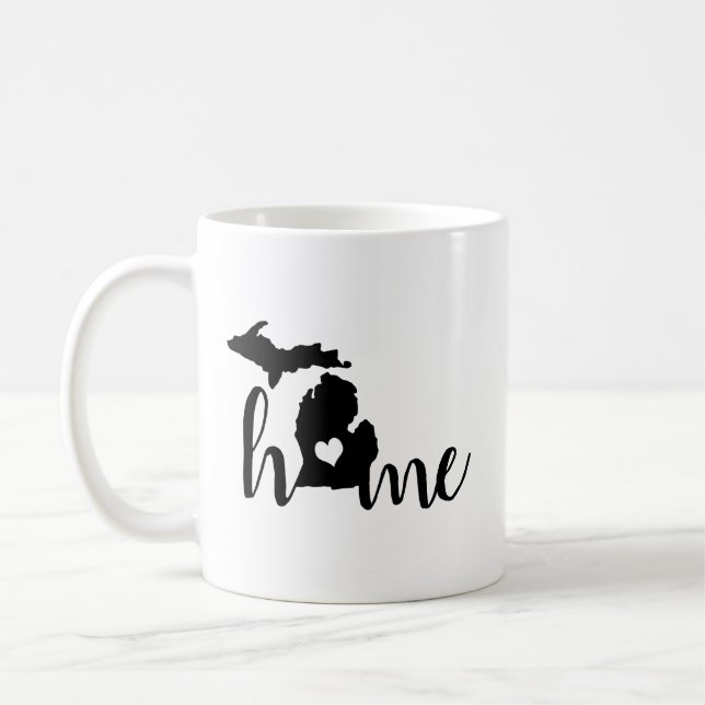 Hemmet är Michigan Silhouette Kaffemugg (Vänster)