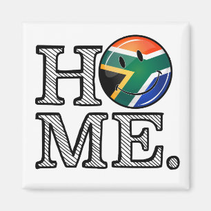 Hemmet är syd Afrika Smilande Flagga Hushållsuppvä Magnet