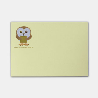 Hemmet är var boken är post-it block