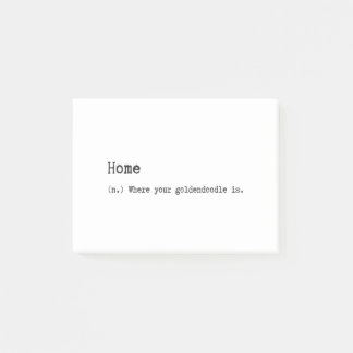 Hemmet är var din Goldendoodle är Post-it Block