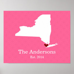 Hemmet är, var din hjärta är - New York Poster