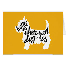 Hemmet är var din hund är hälsningskort