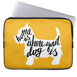 Hemmet är var din hund är laptop fodral