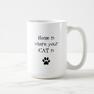 Hemmet är var din KATT är muggen Kaffemugg