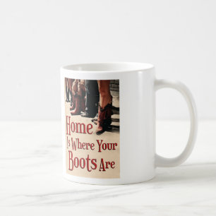 Hemmet är var dina kängor är muggen kaffemugg