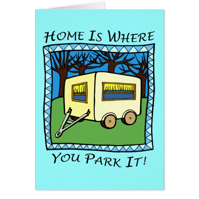 HEMMET ÄR VAR DU PARKERAR DET HÄLSNINGSKORT (Framsidan)