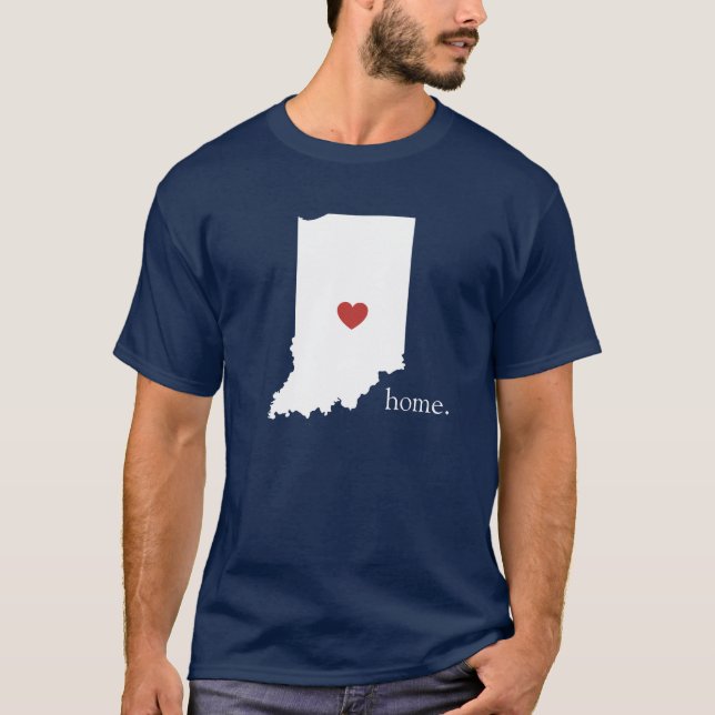 Hemmet är, var hjärtan är - Indiana Tee Shirt (Framsida)