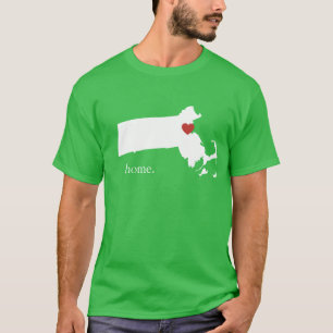 Hemmet är, var hjärtan är - Massachusetts Tee