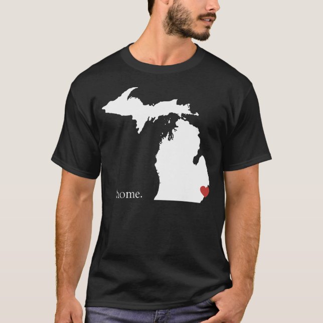 Hemmet är, var hjärtan är - Michigan Tee (Framsida)