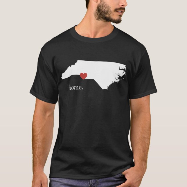 Hemmet är, var hjärtan är - North Carolina T-shirt (Framsida)