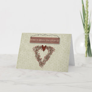 Hemmet är var hjärtan är valentin dagkortet helgkort