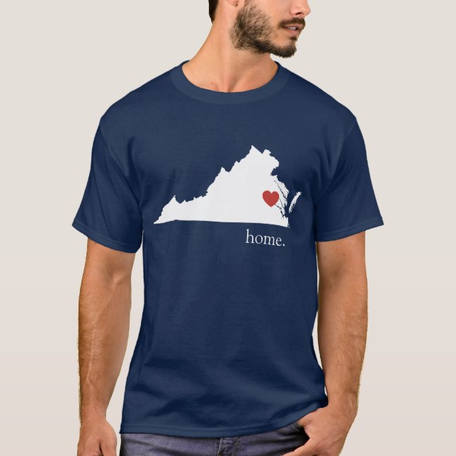 Hemmet är, var hjärtan är - Virginia T-shirt (Framsida)