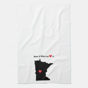 Hemmet är var hjärtan MINNESOTA Kökshandduk