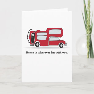 Hemmet är var jag än är med dig - Cute Kärlek Card Helgkort