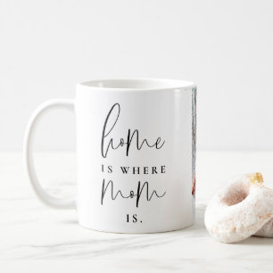 Hemmet är var mamman är fotomors dag kaffemugg