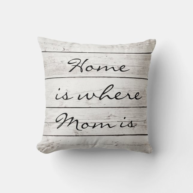 Hemmet är var mamman är kudder på ladugård stiger kudde (Framsida)