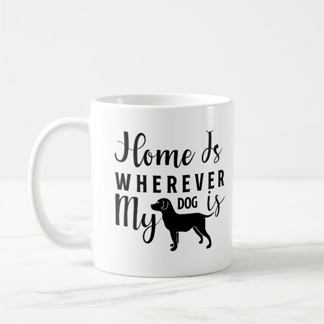Hemmet är var min Hund finns Kaffemugg (Vänster)