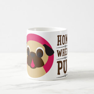 Hemmet är var mopset är kaffeTeamuggen Kaffemugg