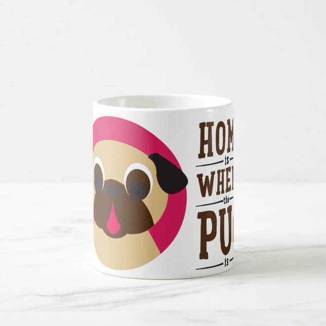 Hemmet är var mopset är kaffeTeamuggen Kaffemugg (Center)