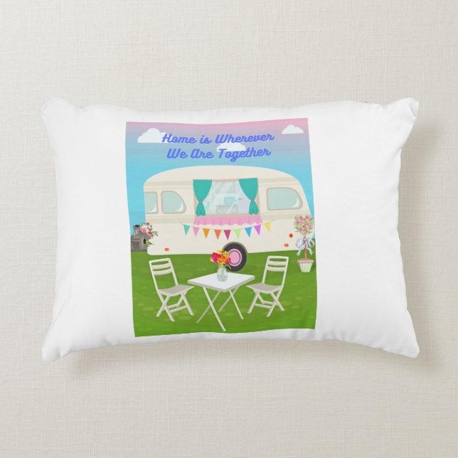 Hemmet är var vi än är tillsammans  prydnadskudde (Framsidan)