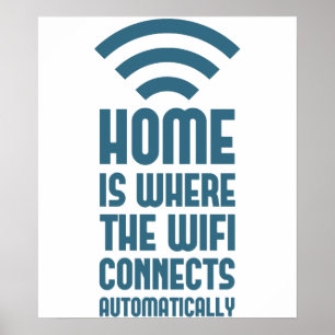 Hemmet är var WIFIEN förbinder automatiskt Poster