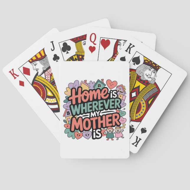Hemmet är vart min mamma är casinokort (Baksidan)