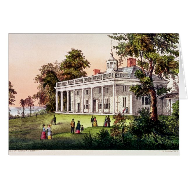Hemmet av George Washington Hälsningskort (Framsidan Horizontal)
