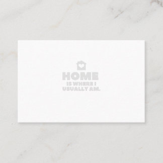 Hemmet där jag vanligtvis är visitkort