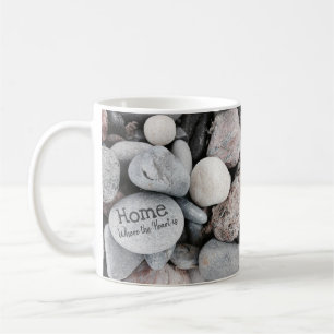 Hemmet för Beach Pebble Nature är där hjärtat finn Kaffemugg