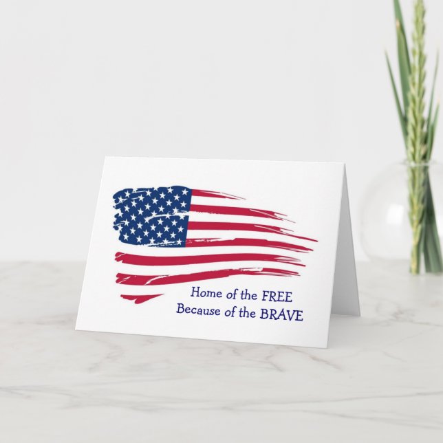 Hemmet för Flagga Free Vågigt Kort (Framsida)