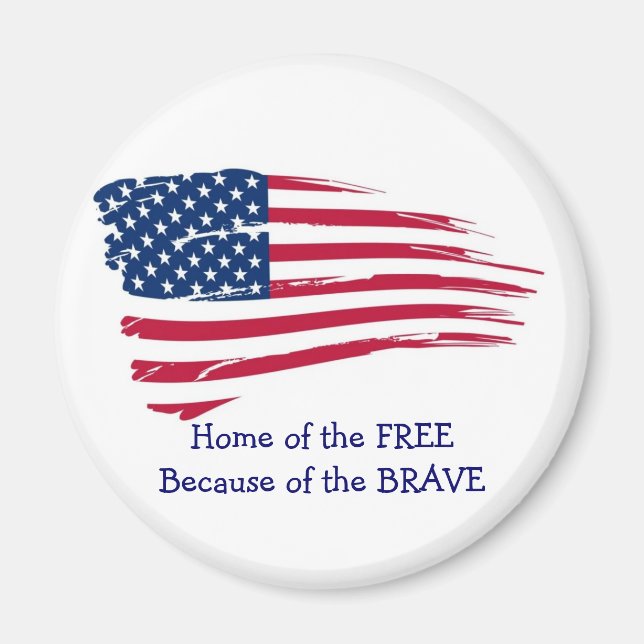 Hemmet för Flagga Free Vågigt Magnet (Framsidan)