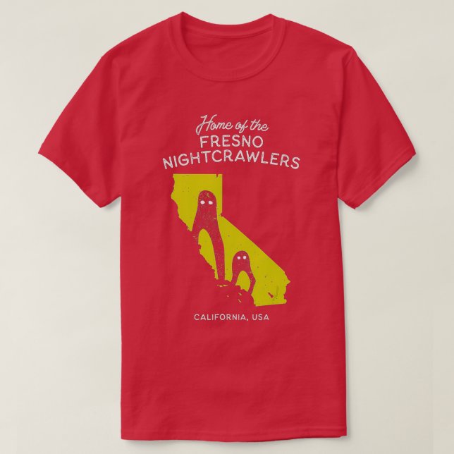 Hemmet för Fresno Nightcrawlers Kalifornien USA T Shirt (Design framsida)