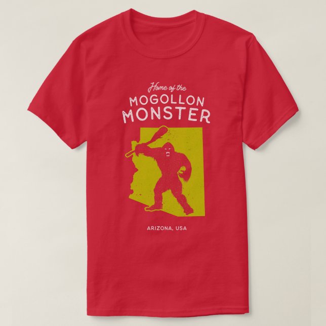 Hemmet för Mogollon Monster Arizona USA Cryptid B T Shirt (Design framsida)