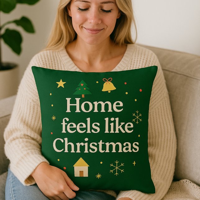 Hemmet Känns Som Jul | Mysig Jul  Kudde (home feels like christmas pillow
)