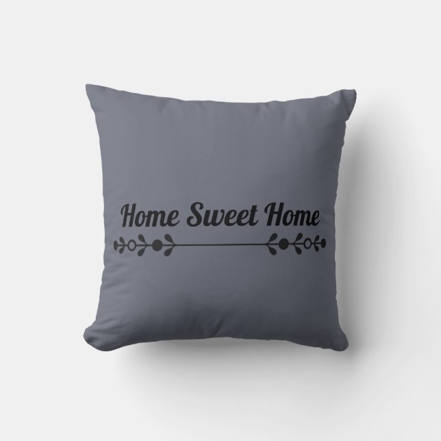 Hemmet Sött Hem Minimal Typografi Kudde (Framsida)