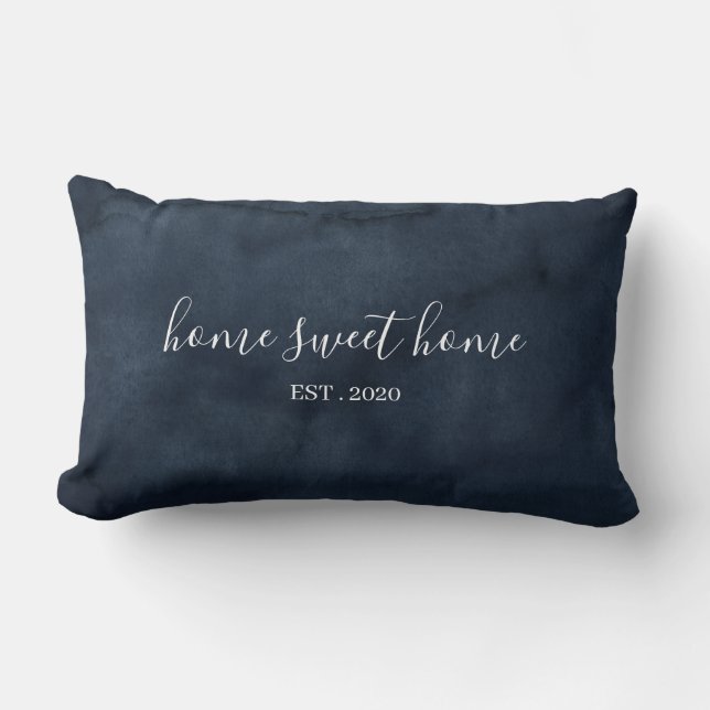 Hemmet, sötvattenfärg, marin Dekorativ kudde (Framsida)