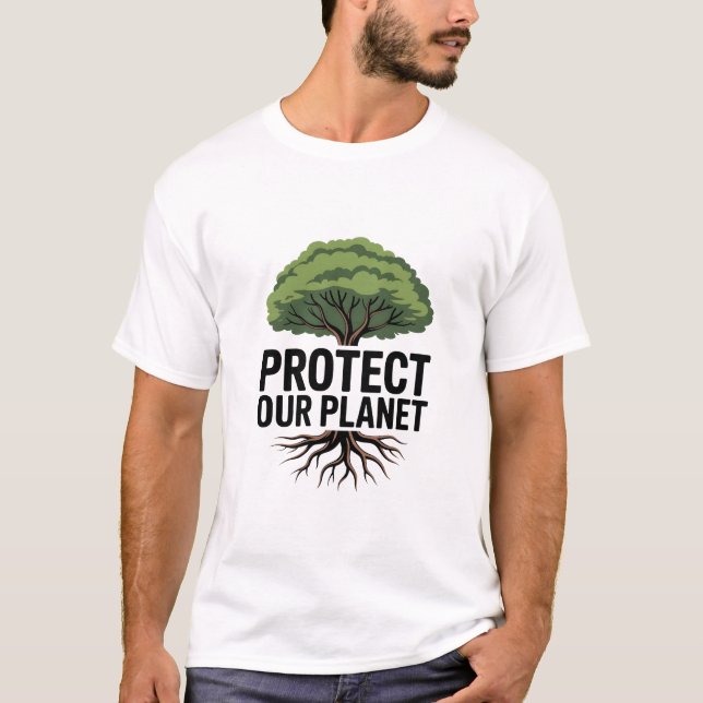 Hemmet till en grönare framtid är rotat i handling t shirt (Framsida)