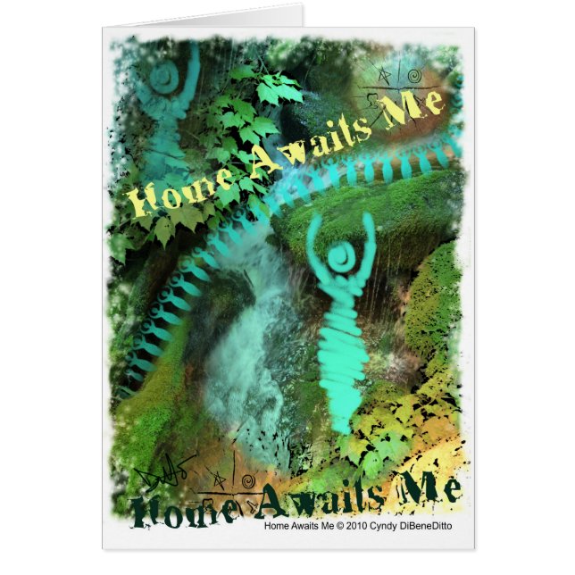 Hemmet väntar på mig hälsningskort (Framsidan)