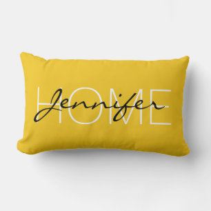 Hemmonogram för Deep lemon färg Lumbarkudde