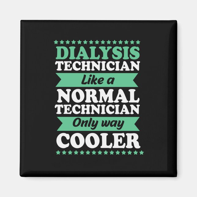 Hemo Tech Nephrology Funny Dialystekniker Magnet (Framsidan)