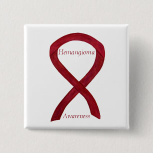 Hemoangioma Medvetenhet Ribbon Anpassningsbar Pin Knapp