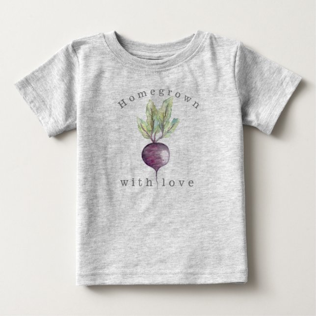 Hemodlad med kärlek | Bete | Organic Veggie T Shirt (Framsida)