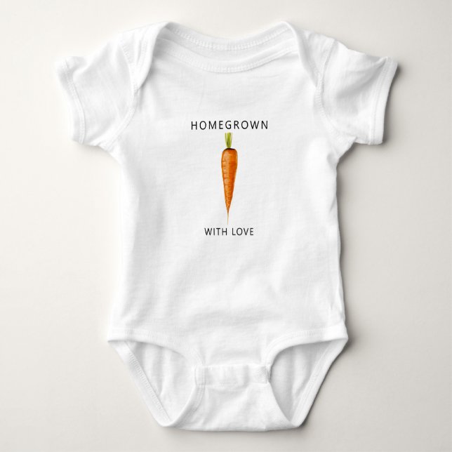 Hemodlad med kärlek - Vattenfärgad CARROT - T Shirt (Framsida)