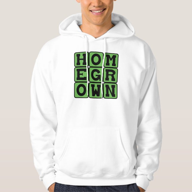 Hemodlad, Trädgårdsskötsel hemma Sweatshirt Med Luva (Framsida)
