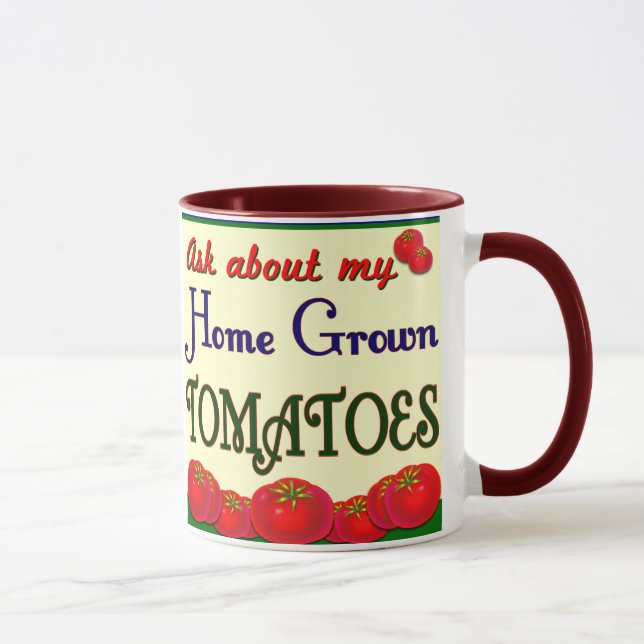 Hemodling Tomato Garden Slogan Mugg (Höger)