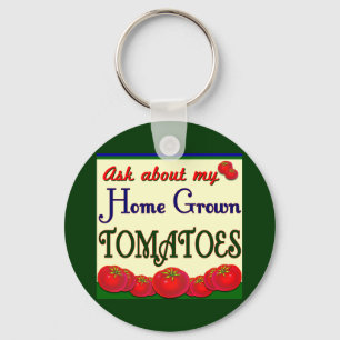 Hemodling Tomato Garden Slogan Nyckelring