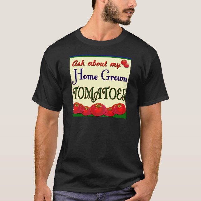 Hemodling Tomato Garden Slogan T Shirt (Framsida)